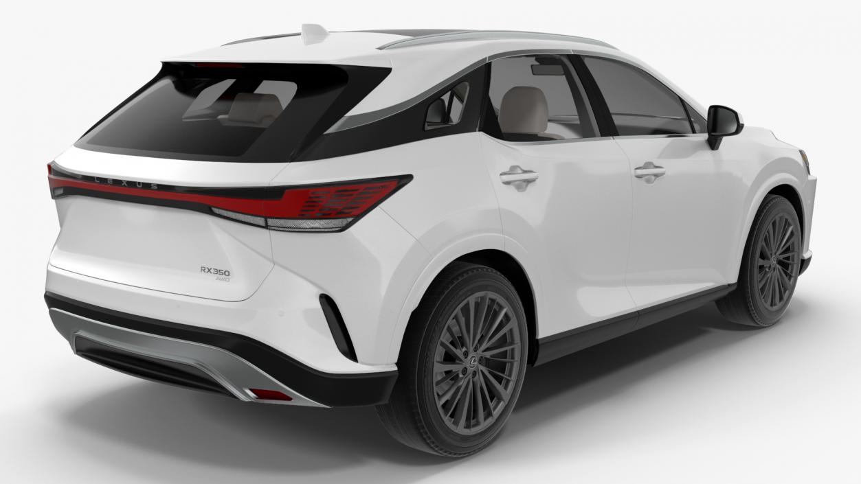 Lexus RX 350 2023 Luxury SUV White 3D model