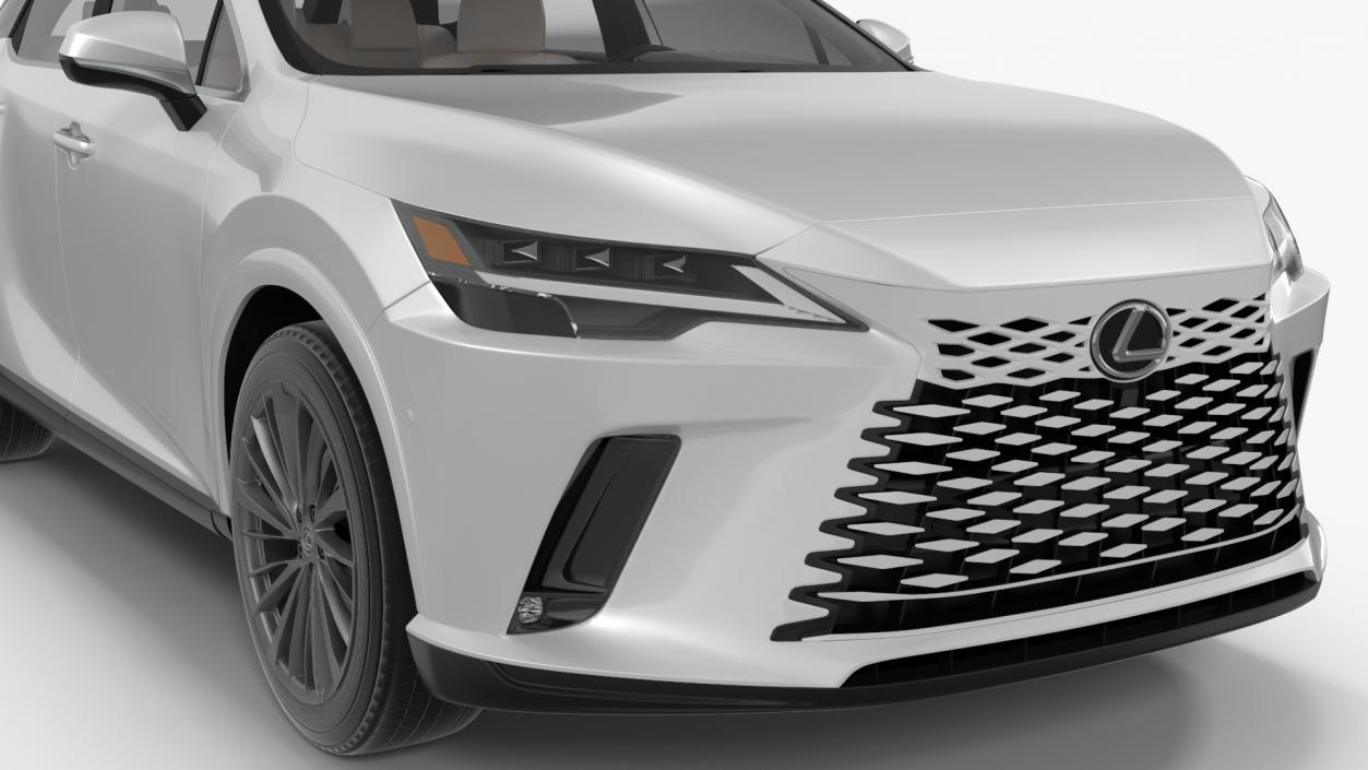 Lexus RX 350 2023 Luxury SUV White 3D model