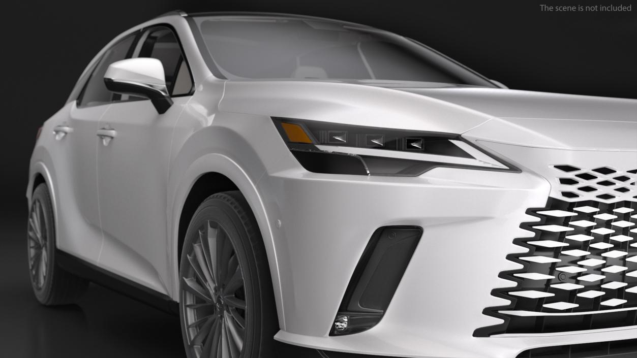 Lexus RX 350 2023 Luxury SUV White 3D model