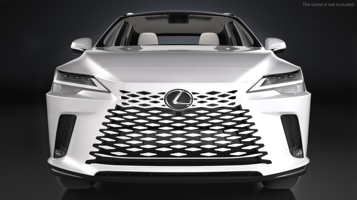 Lexus RX 350 2023 Luxury SUV White 3D model