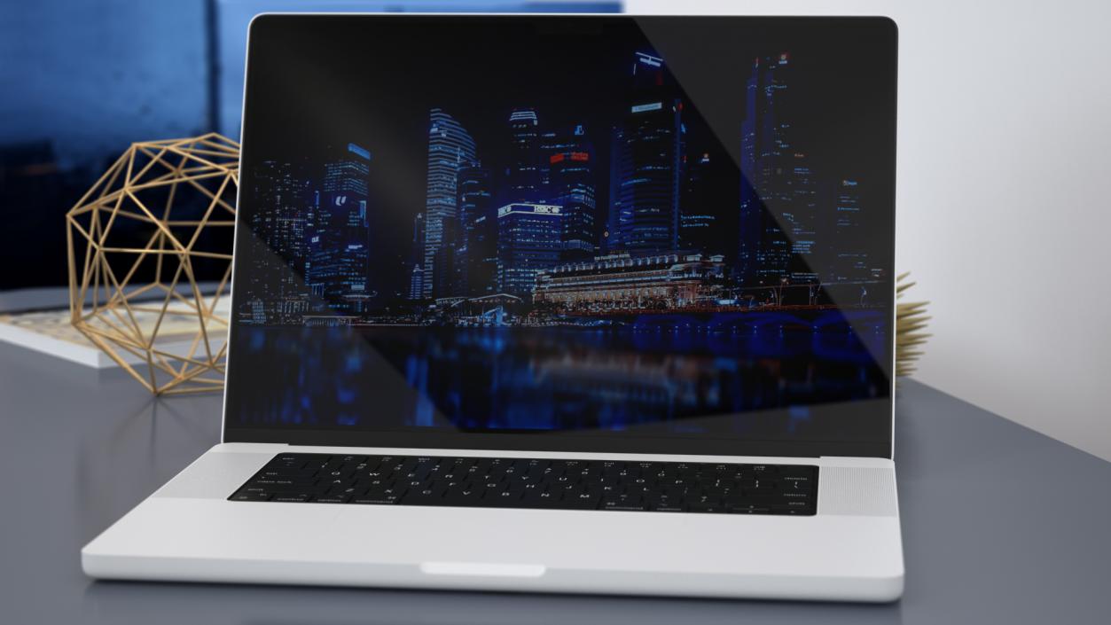 3D model Laptop 16 inch White