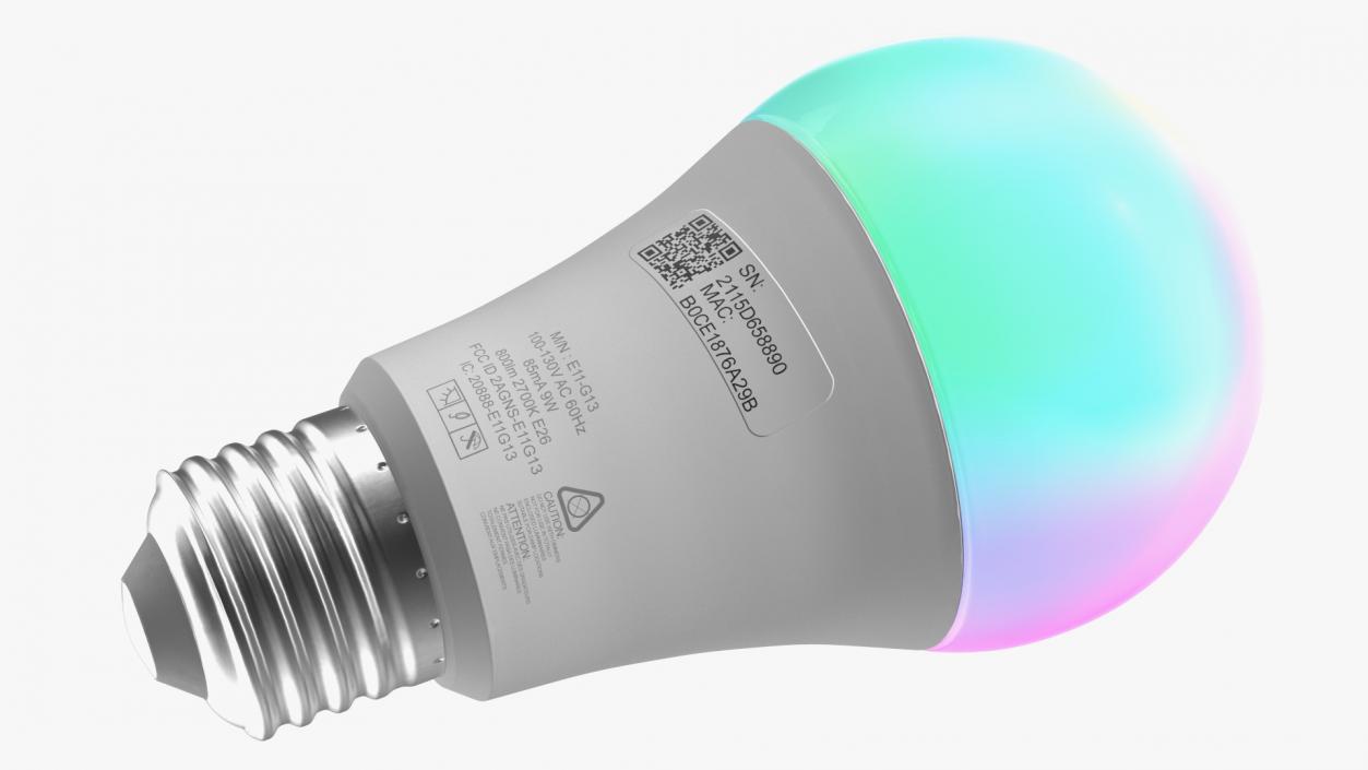 3D Smart Light Bulb Light RGB