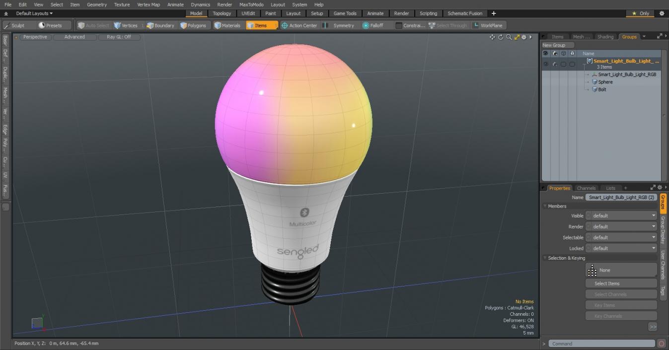 3D Smart Light Bulb Light RGB