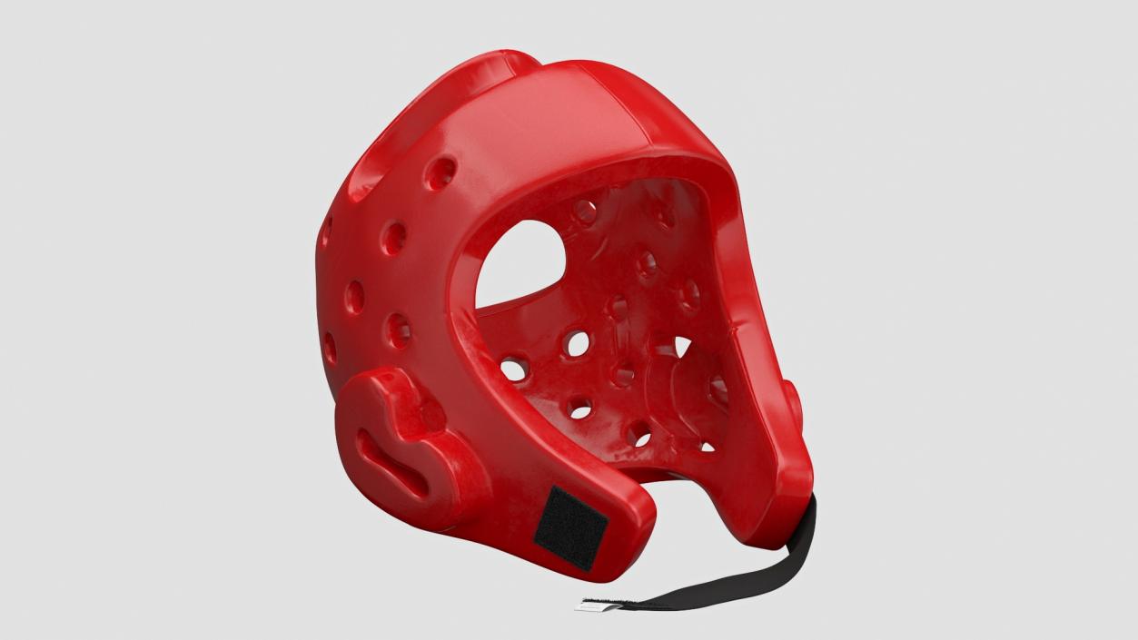 Karate Helmet Red 3D