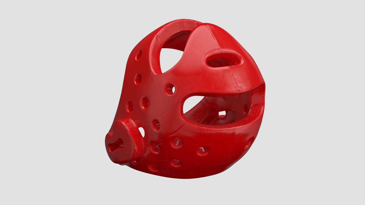 Karate Helmet Red 3D