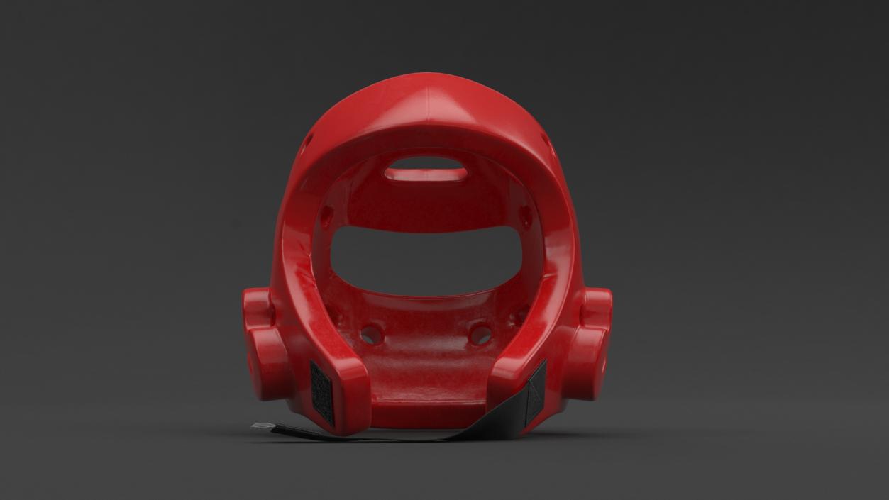 Karate Helmet Red 3D