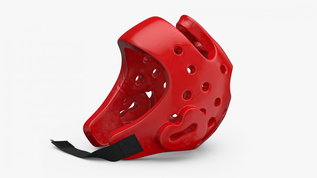 Karate Helmet Red 3D