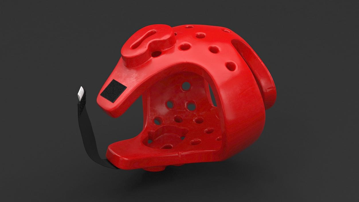 Karate Helmet Red 3D