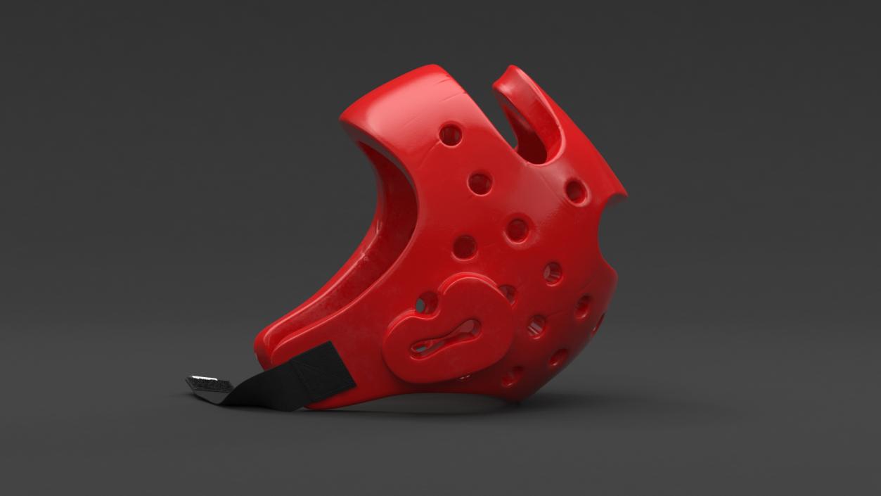 Karate Helmet Red 3D