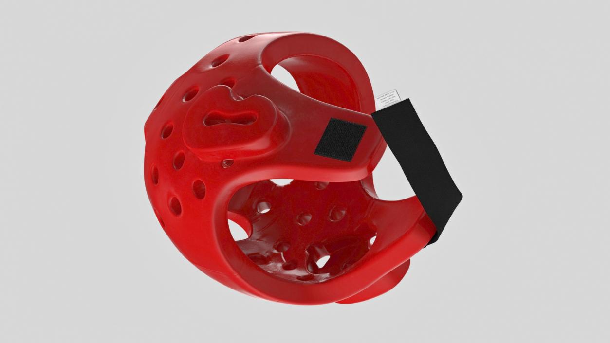 Karate Helmet Red 3D