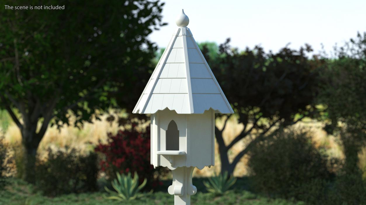 3D Dovecote for Two Nests Painted White