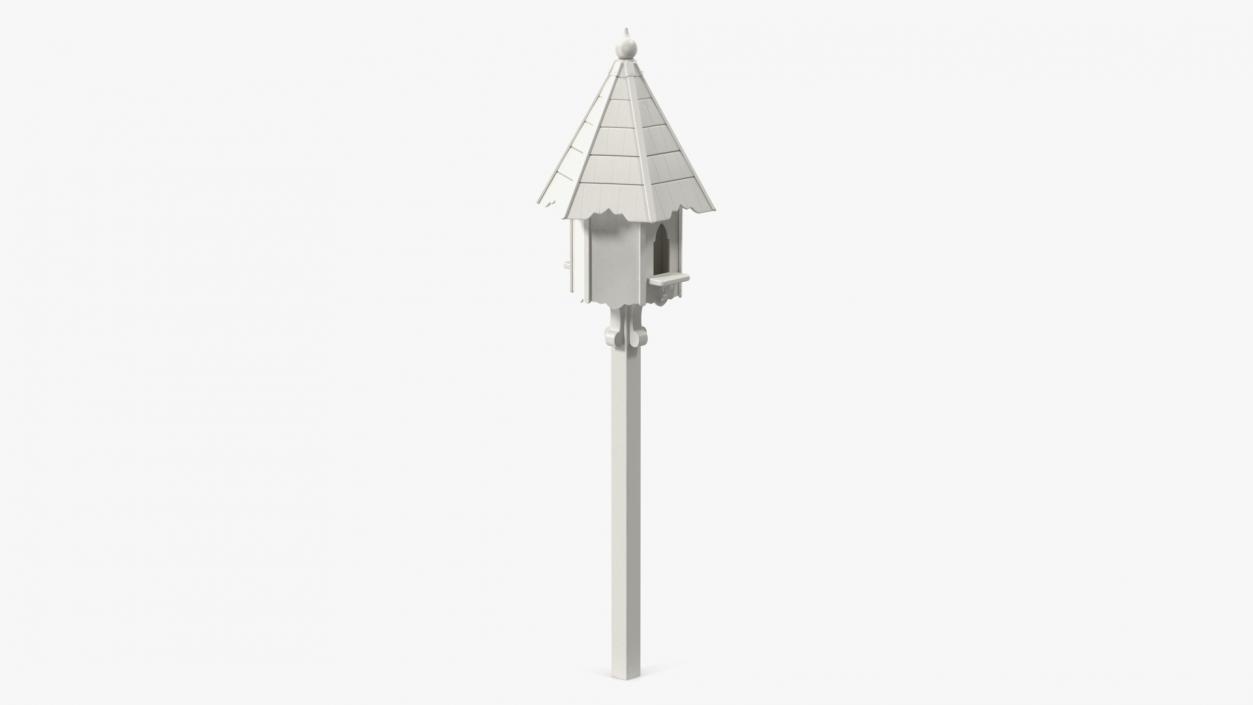 3D Dovecote for Two Nests Painted White