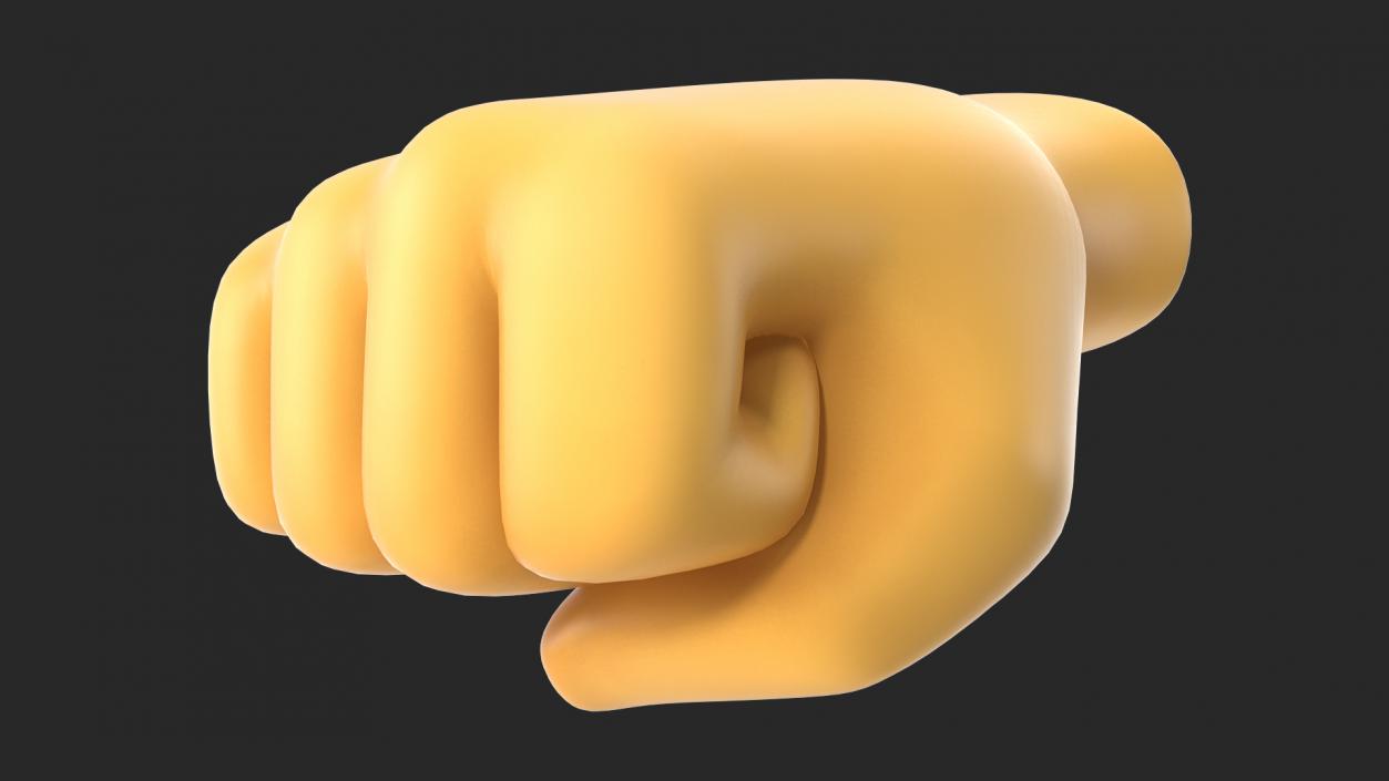 Left-Facing Fist Emoji 3D