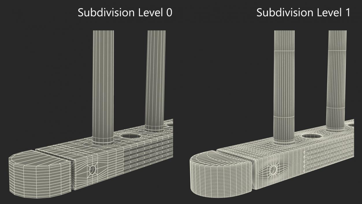 Billiard Cue Rack with Cues 3D