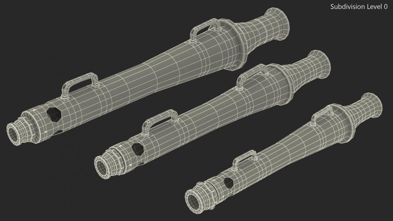 3D HiCombat Low Expansion Foam Branchpipes Set model