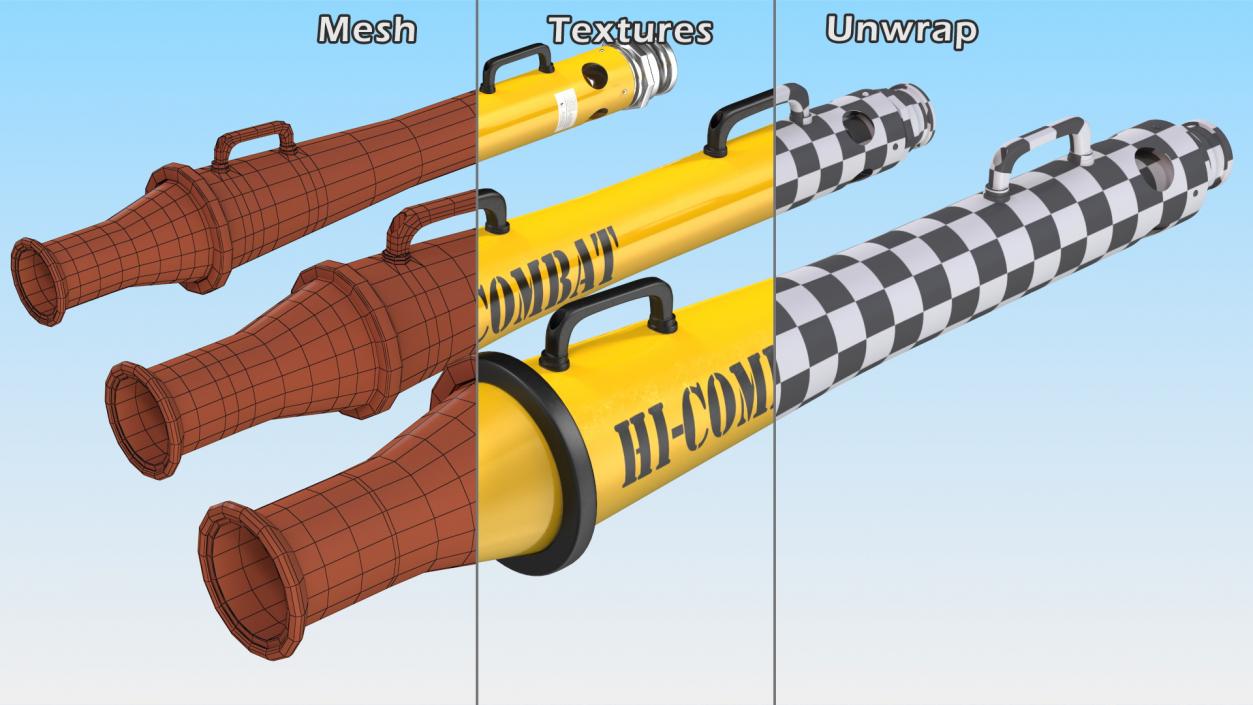 3D HiCombat Low Expansion Foam Branchpipes Set model