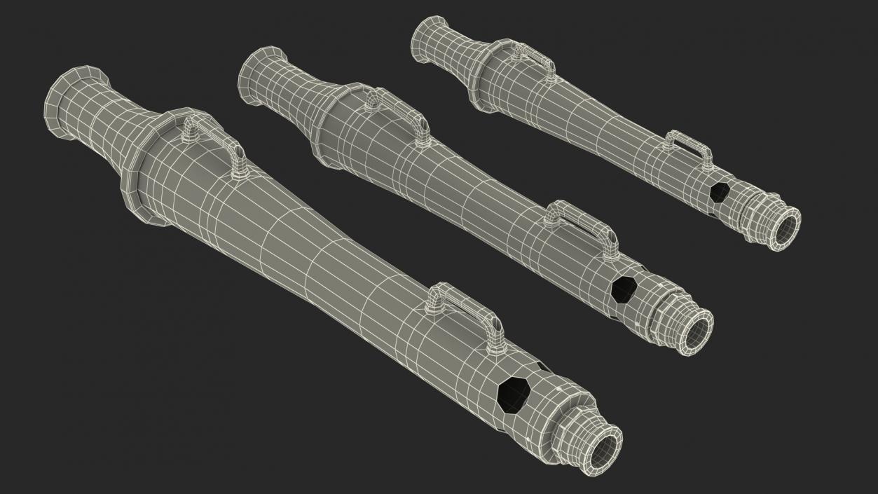 3D HiCombat Low Expansion Foam Branchpipes Set model