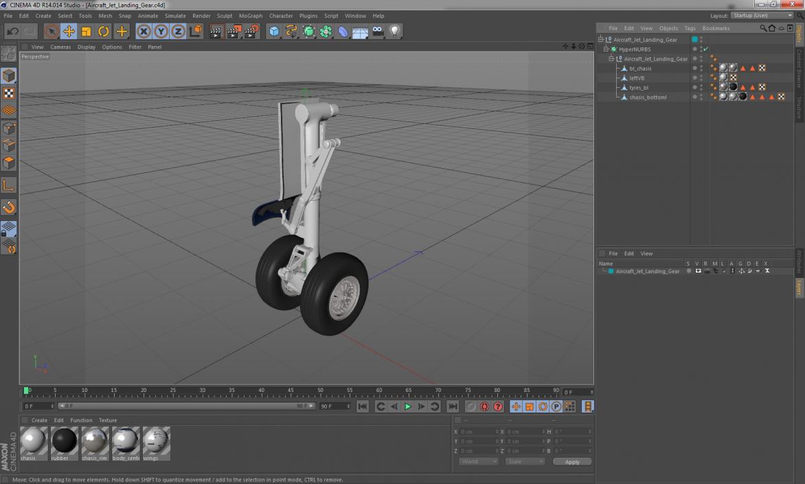 3D model Aircraft Jet Landing Gear