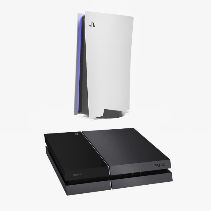 3D Sony Playstations Collection model