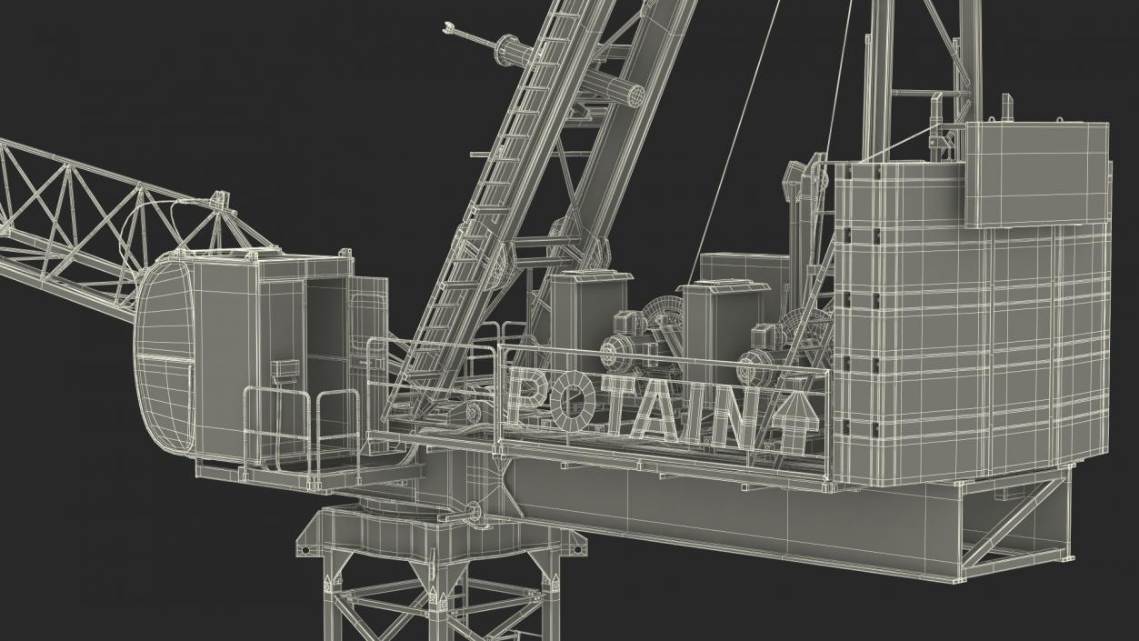 Potain MR 295 Tower Crane Rigged 3D