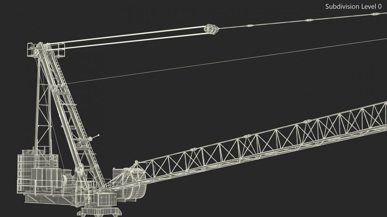 Potain MR 295 Tower Crane Rigged 3D