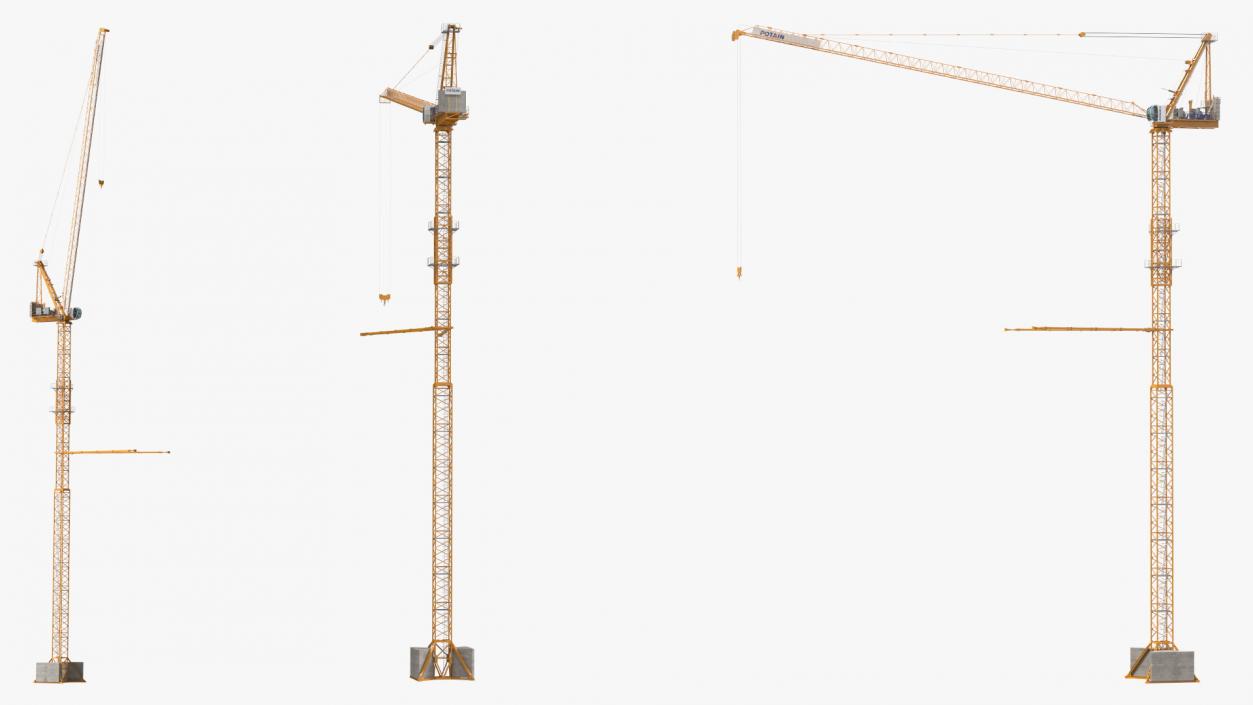 Potain MR 295 Tower Crane Rigged 3D