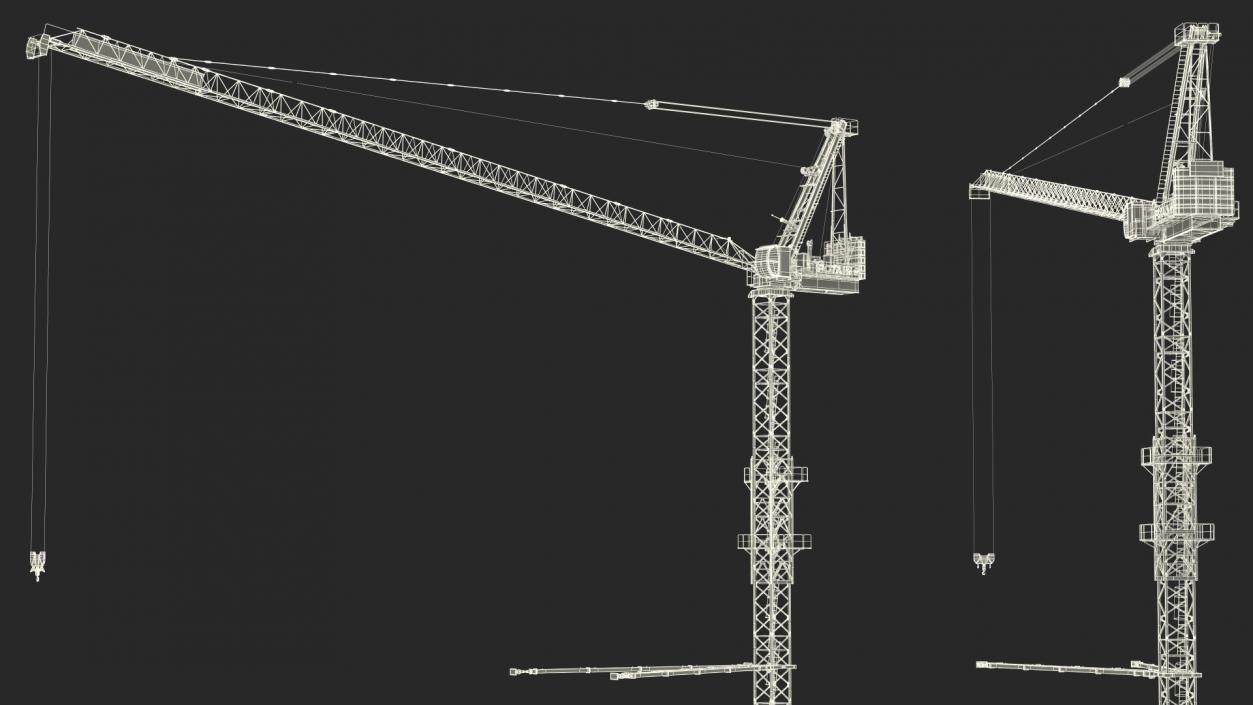 Potain MR 295 Tower Crane Rigged 3D