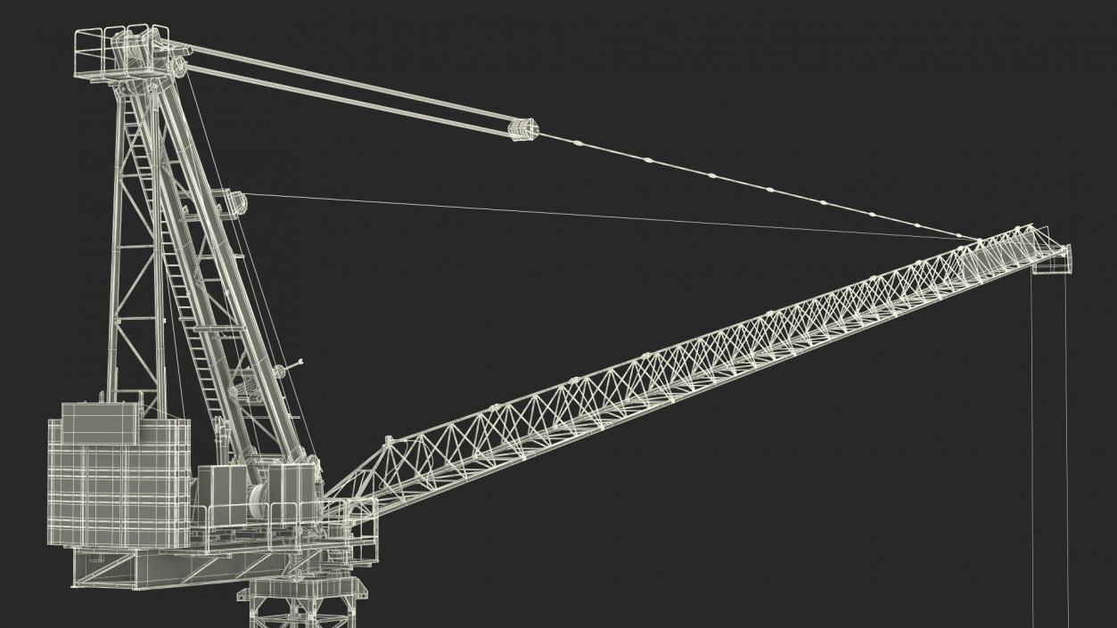 Potain MR 295 Tower Crane Rigged 3D