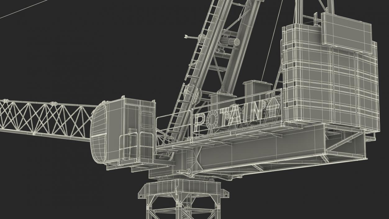 Potain MR 295 Tower Crane Rigged 3D