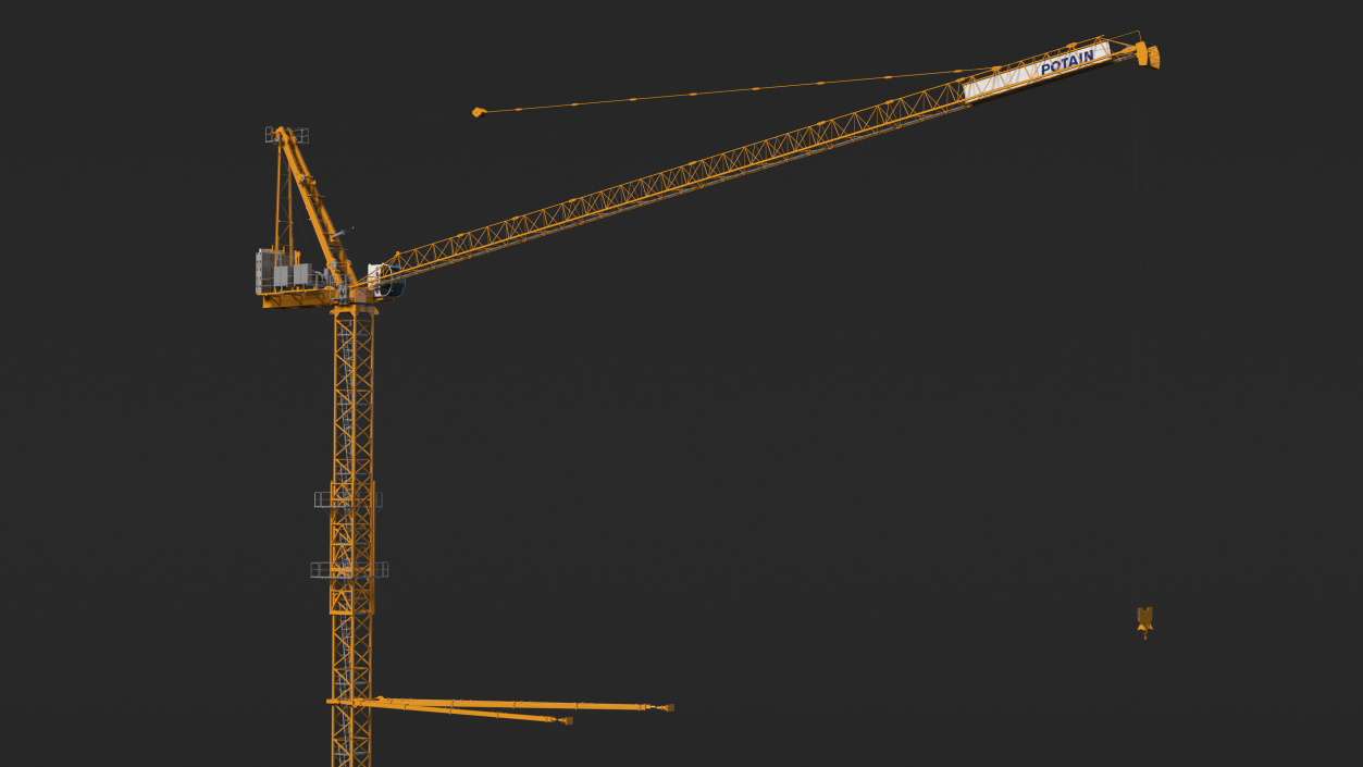 Potain MR 295 Tower Crane Rigged 3D