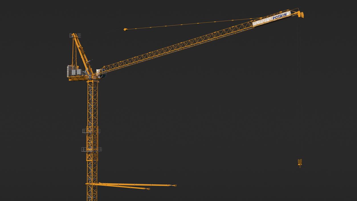 Potain MR 295 Tower Crane Rigged 3D