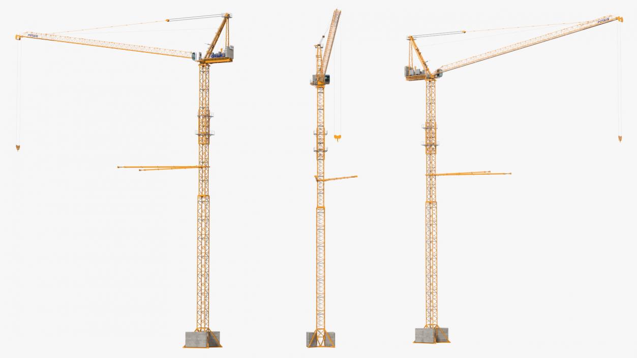 Potain MR 295 Tower Crane Rigged 3D