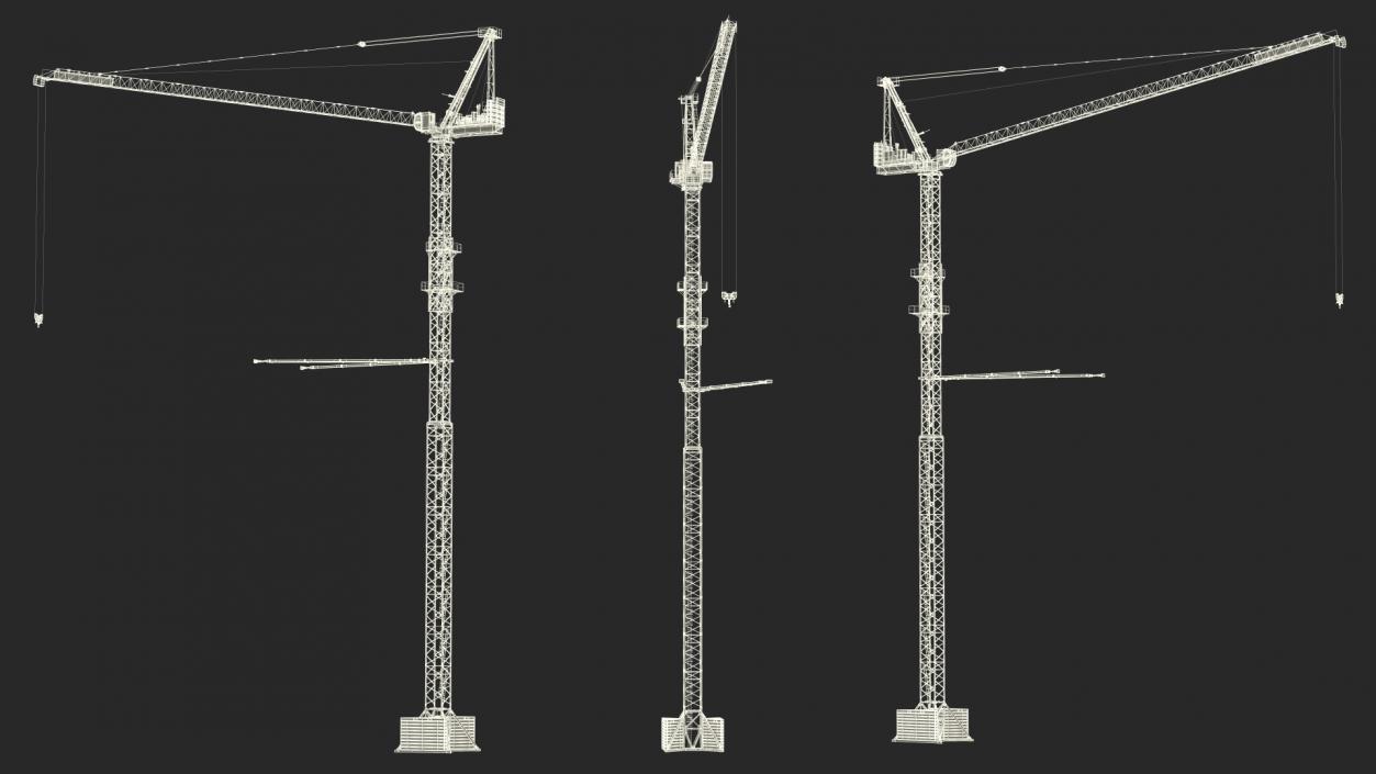 Potain MR 295 Tower Crane Rigged 3D