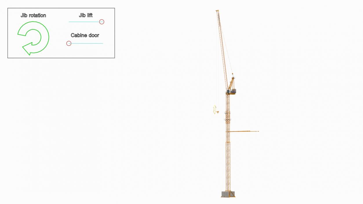 Potain MR 295 Tower Crane Rigged 3D