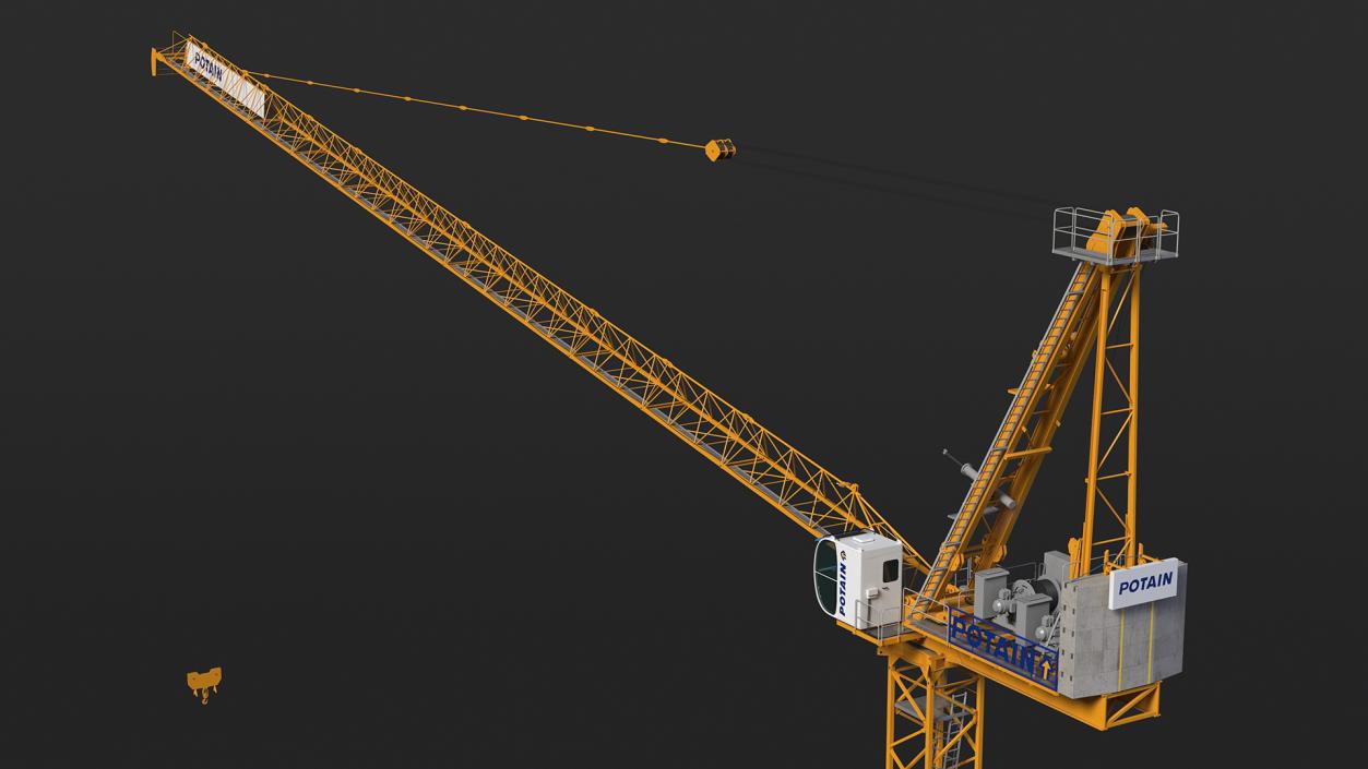 Potain MR 295 Tower Crane Rigged 3D