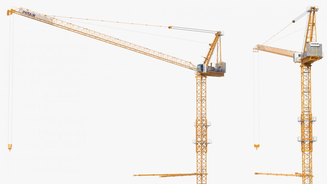 Potain MR 295 Tower Crane Rigged 3D