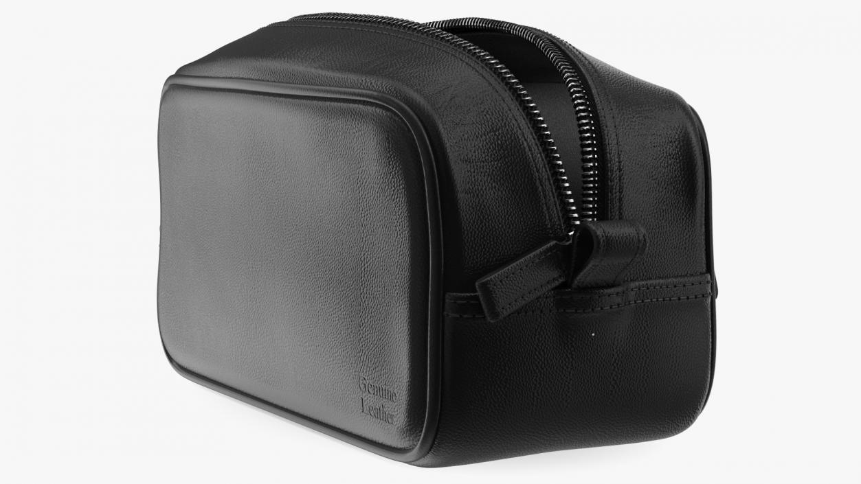 3D model Leather Cosmetic Bag Open