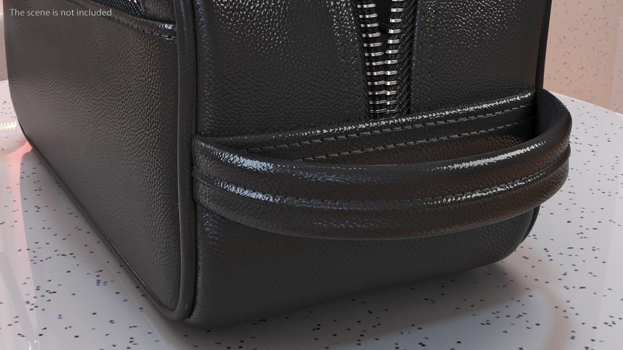 3D model Leather Cosmetic Bag Open