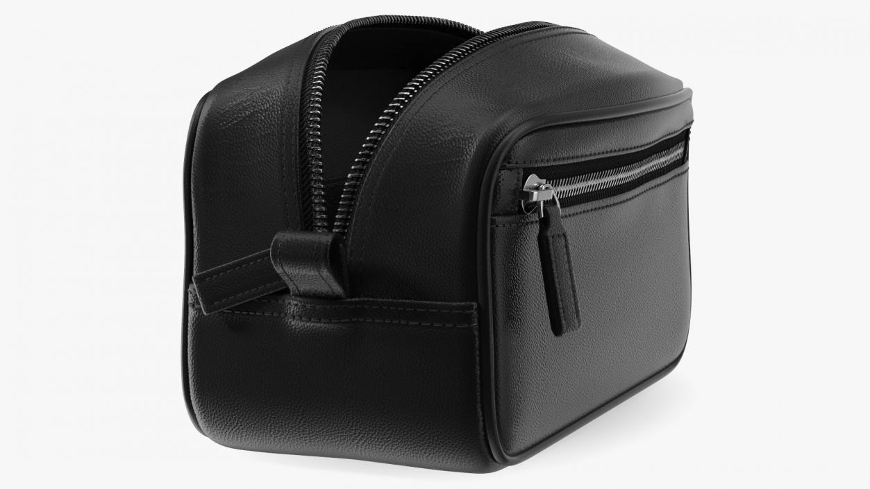 3D model Leather Cosmetic Bag Open