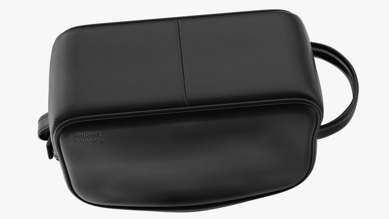 3D model Leather Cosmetic Bag Open