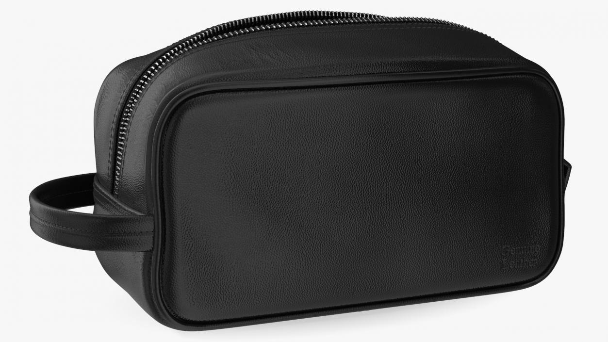 3D model Leather Cosmetic Bag Open