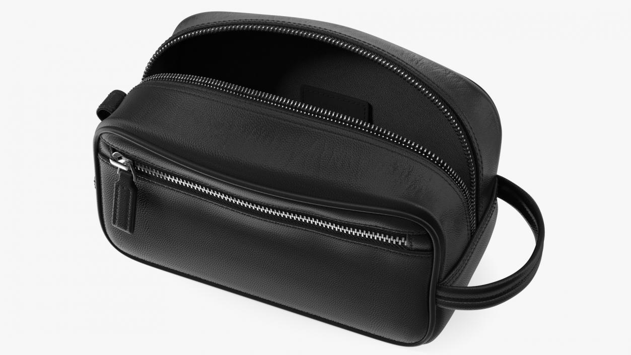 3D model Leather Cosmetic Bag Open