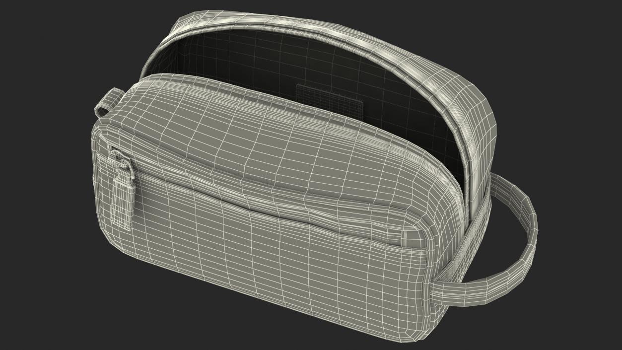 3D model Leather Cosmetic Bag Open