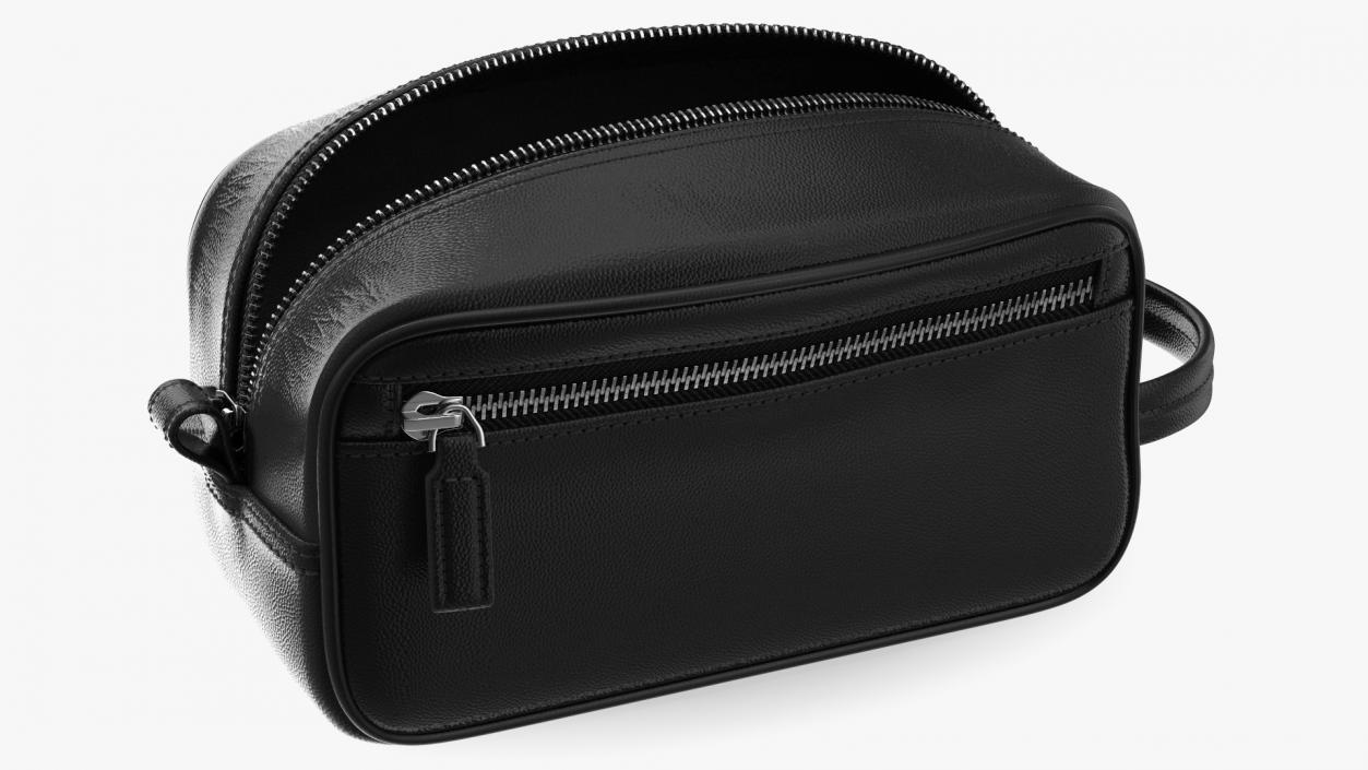 3D model Leather Cosmetic Bag Open