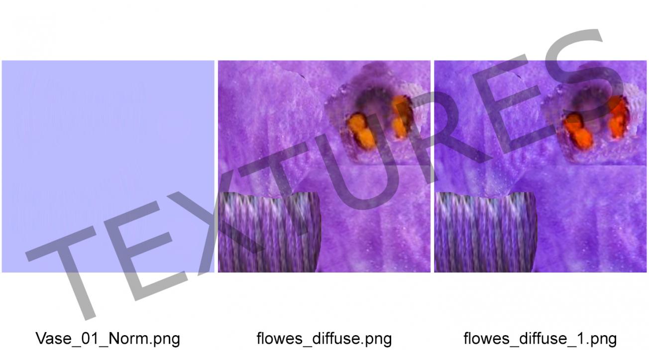 3D Lavender in Vase