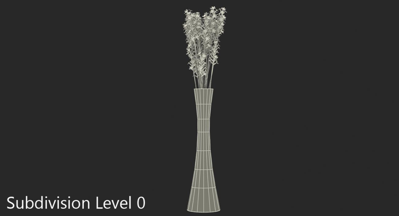 3D Lavender in Vase