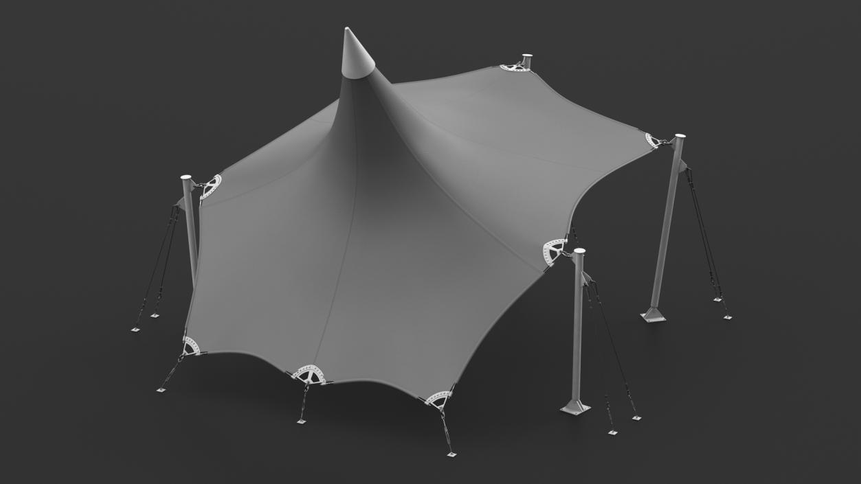 3D Tensile Fabric Tent Grey 2