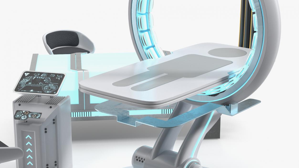 Futuristic First aid Clinic Equipment 3D