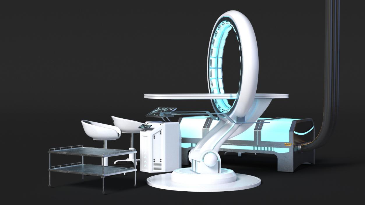 Futuristic First aid Clinic Equipment 3D