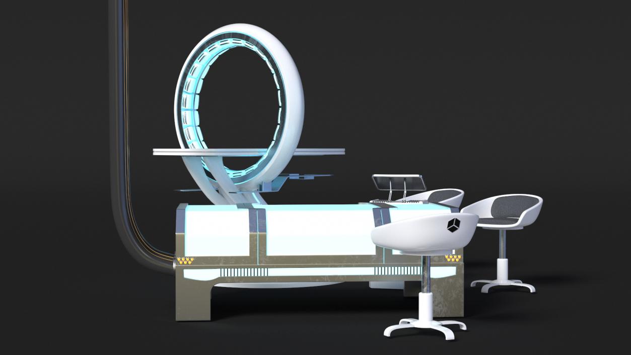 Futuristic First aid Clinic Equipment 3D